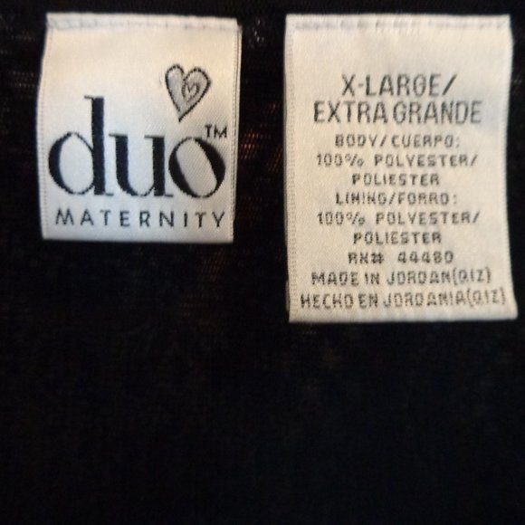 👁️3 for $20 DUO MATERNITY SLEEVELESS PRETTY TOP XL POLYESTER - Picture 4 of 4